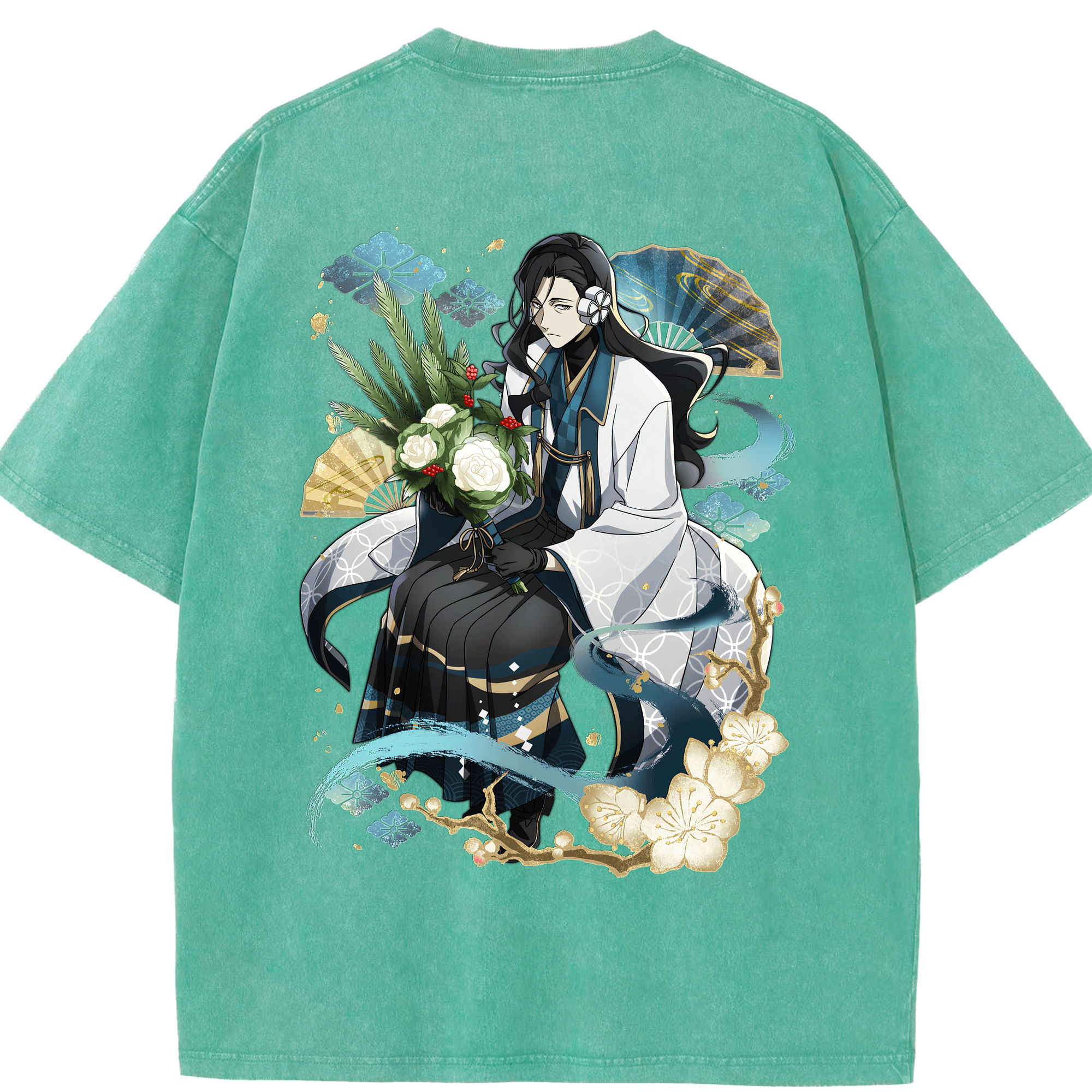 （画像用） 文豪ストレイドッグス Bungo Stray Dogs 綿100% ヴィンテージ風 半袖Tシャツ（背面プリント）